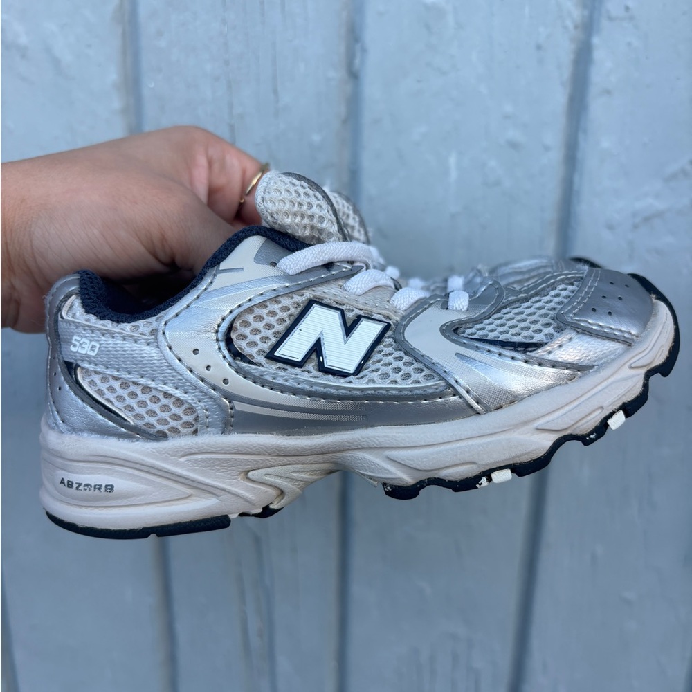 New Balance Kids Silver Sneakers